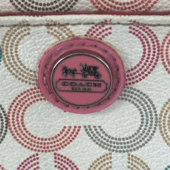 Coach Waverly Pastel Optic C Zip Around Wallet